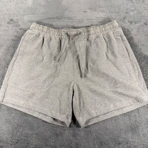 Bearbottom Loft Shorts Mens Large Grey Waffle Knit 5.5 Inch Inseam Casual Lounge